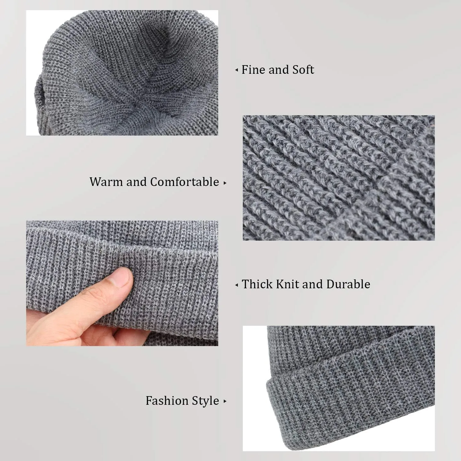 SATINIOR Trawler Beanie Watch Hat Roll-up Edge Skullcap Fisherman Beanie for Women Men
