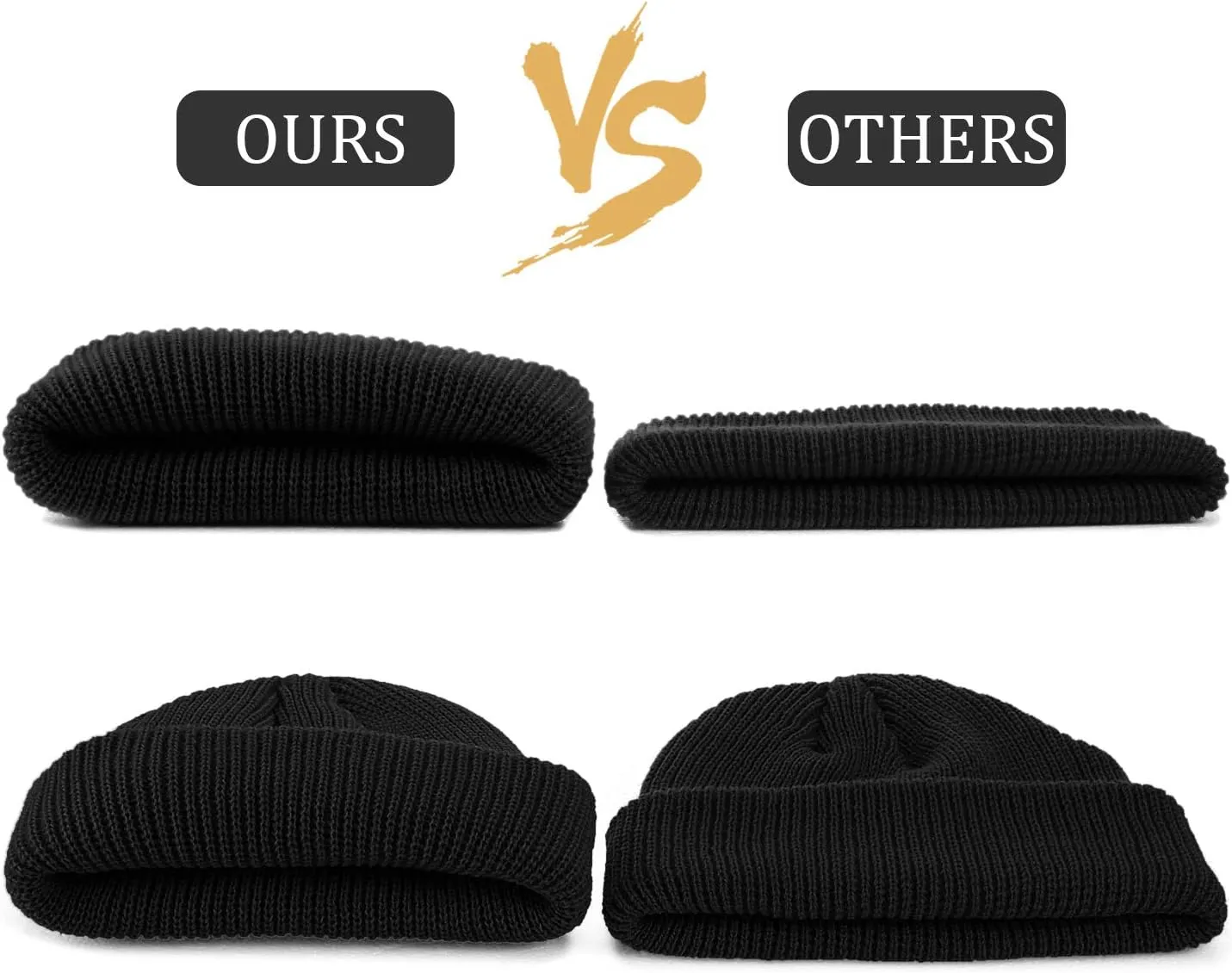 SATINIOR Trawler Beanie Watch Hat Roll-up Edge Skullcap Fisherman Beanie for Women Men