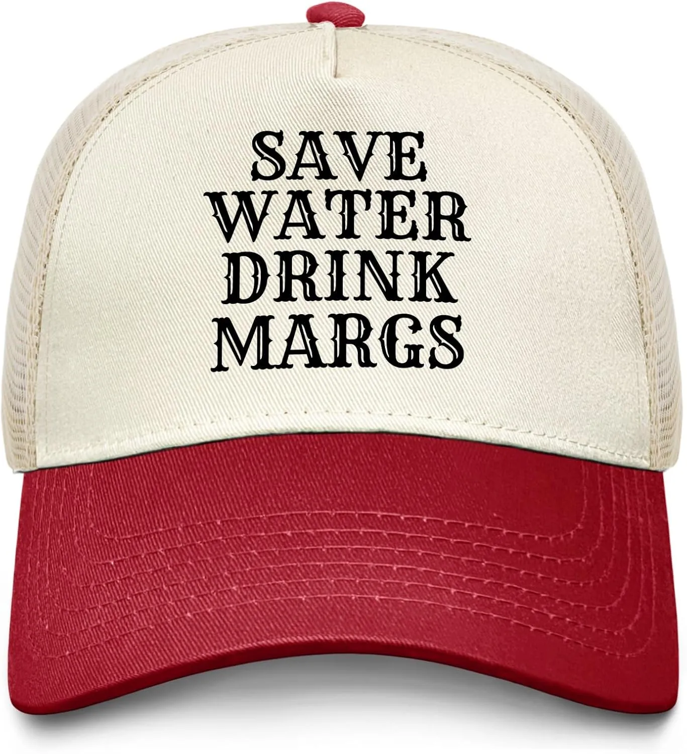 Save Water Drink Margs Trucker Hat Men Funny Mesh Cap for Summer