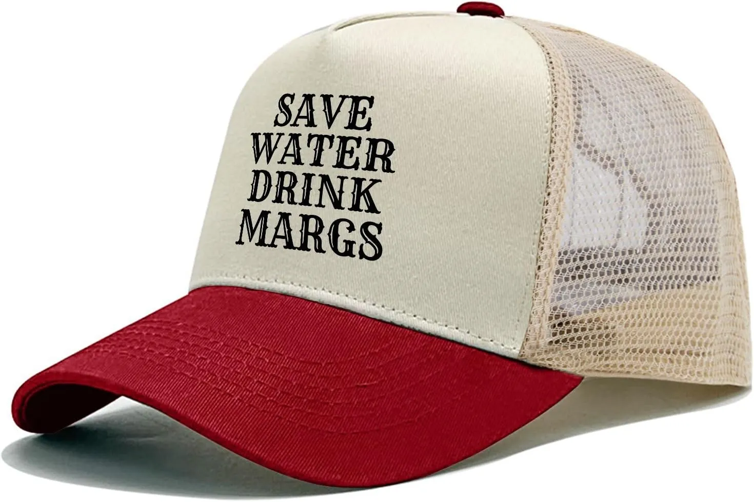 Save Water Drink Margs Trucker Hat Men Funny Mesh Cap for Summer