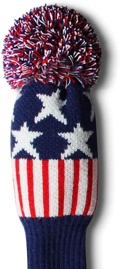 Scott Edward Knit Wood Golf Club Head Covers 4 Pieces Knitted Item Fit Over Well Driver Wood(460cc) Fairway Wood and Hybrid(UT)