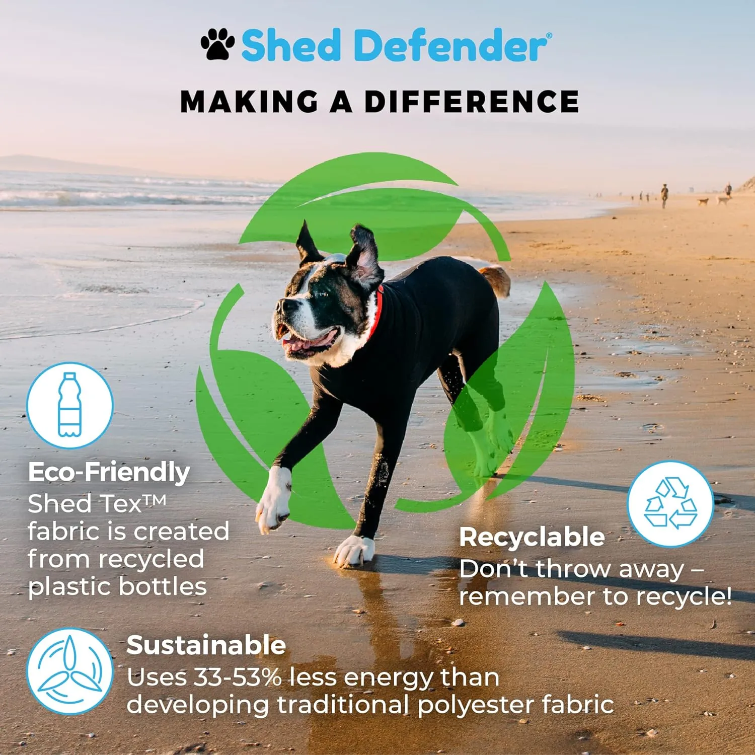 Shed Defender Sport Dog Onesie for Dog Shedding, Seen on Shark Tank, Lightweight Breathable, Bodysuit for Dogs, Pet Jumpsuit, Dog Body Suit, Shed Shirt, Full Body Shed Suit, Hot Spots, Vet Approved