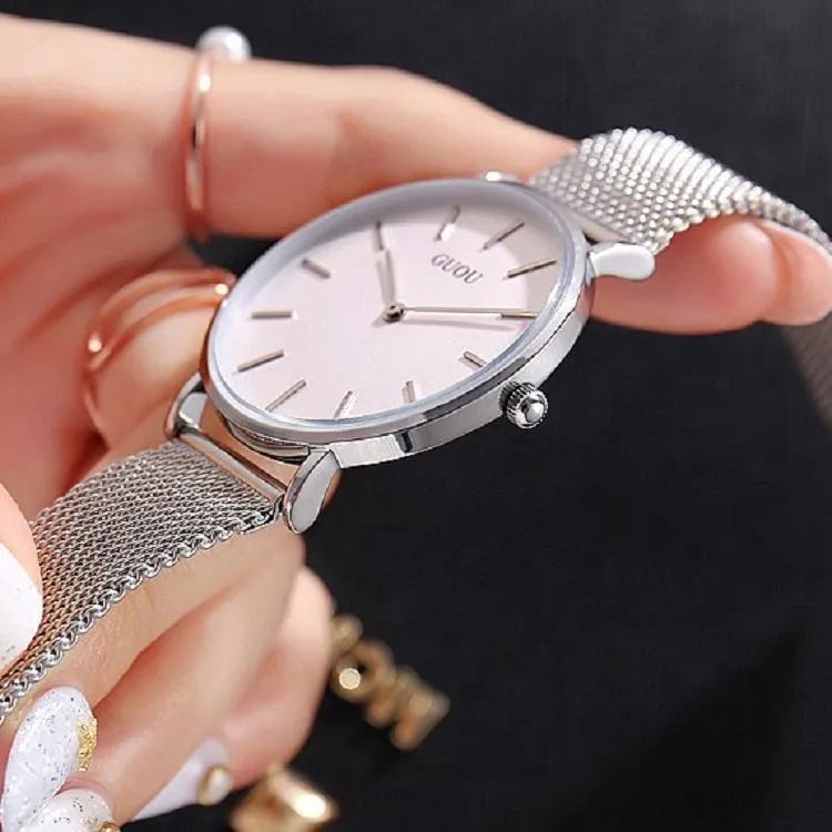 Simple Ultra-thin Mesh Strap Women's Watch