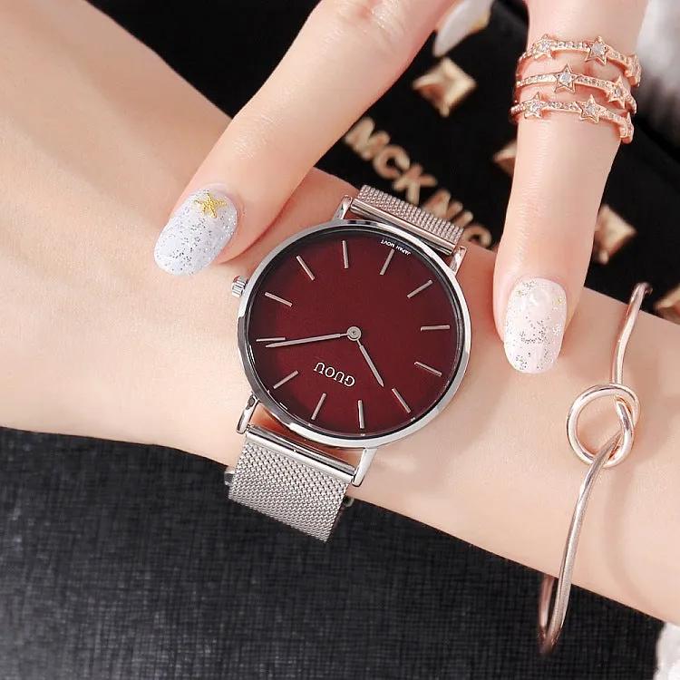 Simple Ultra-thin Mesh Strap Women's Watch