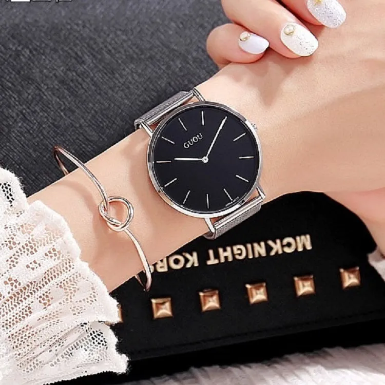 Simple Ultra-thin Mesh Strap Women's Watch