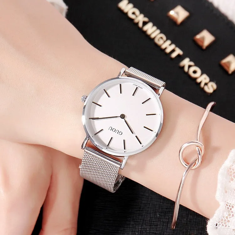 Simple Ultra-thin Mesh Strap Women's Watch