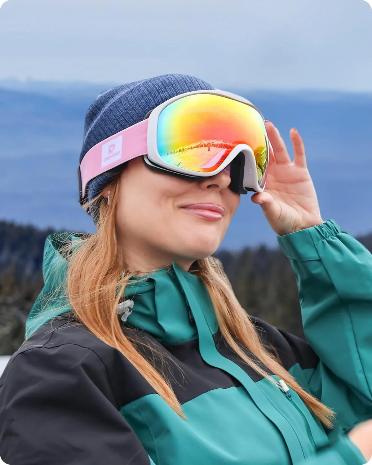 Ski Goggles Snowboard Goggles for Men Women Adults Youth,Over Glasses OTG/100% UV Protection/Anti-fog/Wide Vision