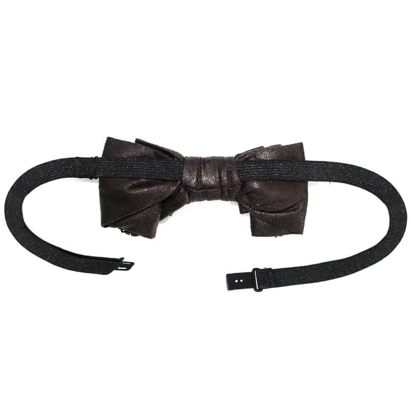 Steampunk Style Women's Bow Tie with Chain / Ladies Accessories for Shirts and Blouses Collars