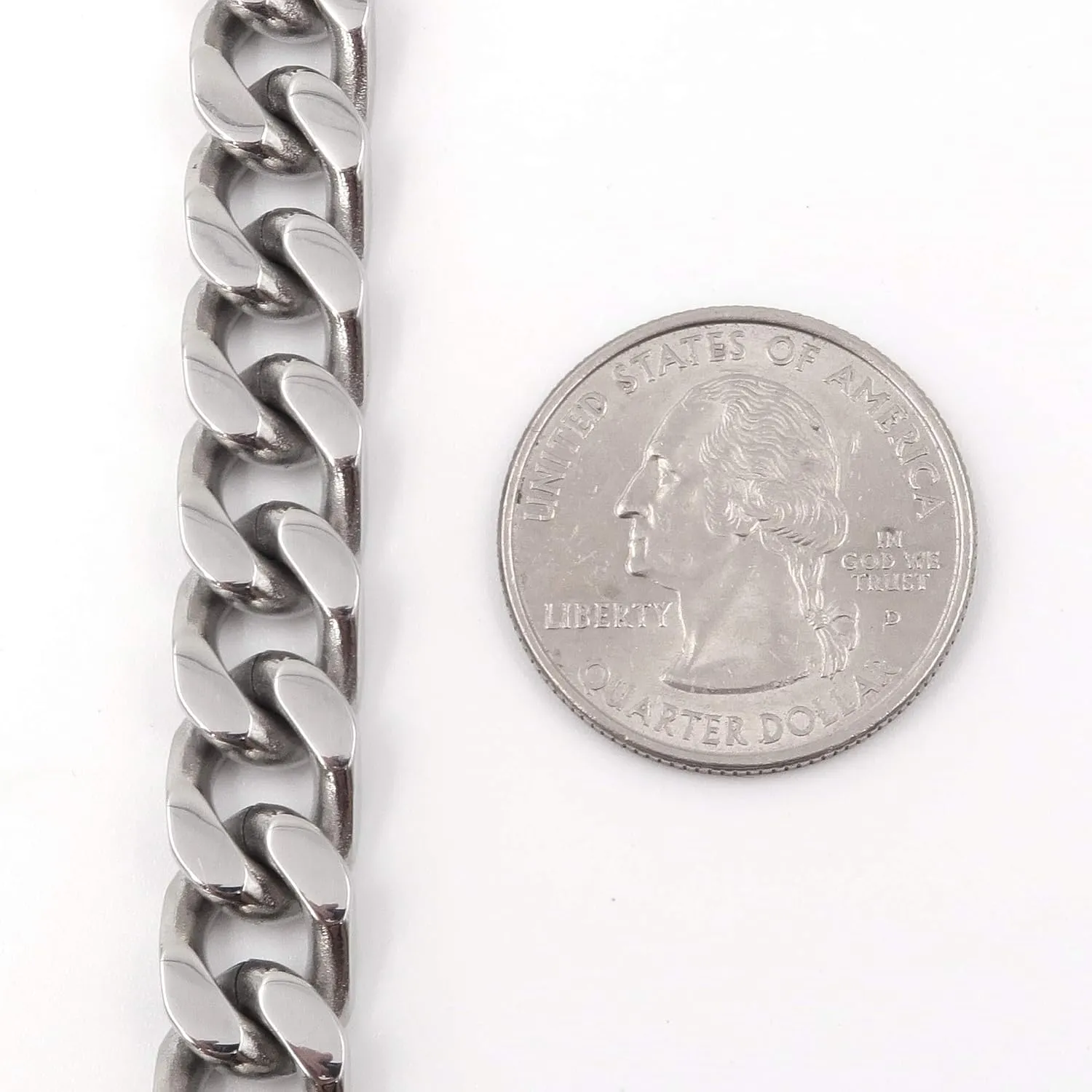 Steelmeup Stainless Steel Simple Curb Cuban Link Chain Bracelet For Men 6mm 8mm 10mm 12mm 7inch 8inch 9inch