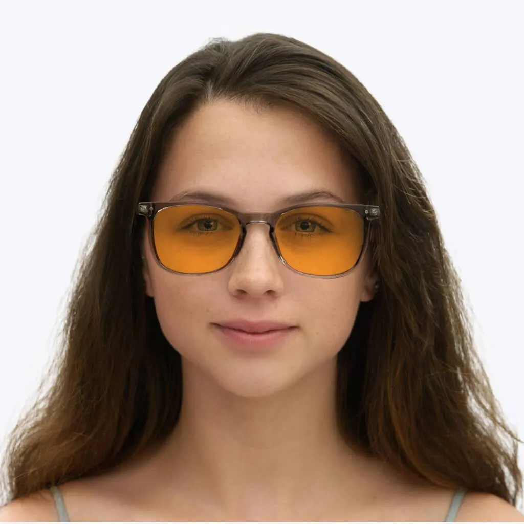 SunDown Taylor Blue Blocking Glasses - Pearl Grey - Readers