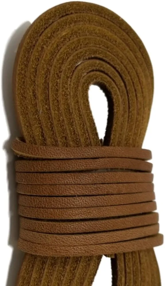 TOFL Leather Boot Laces|1/8 Inch Thick 72 Inches Long|2 Leather Strips [1 Pair]