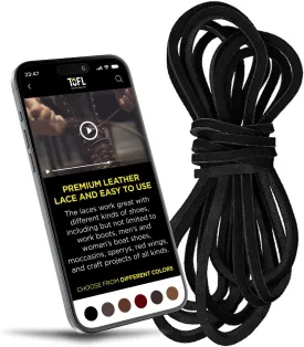 TOFL Logger Style Leather Boot Laces | 108 inch long | Comes in 1 or 3 Pairs