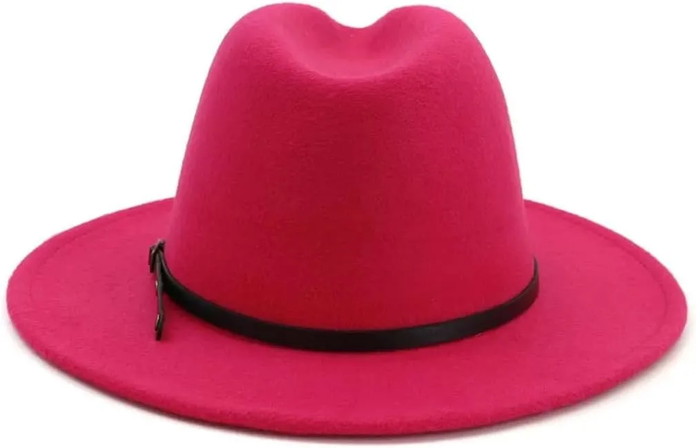 Unisex Fedora Hat Vintage Felted Jazz Top Hats Couple Trend Party Wedding Performance Cap