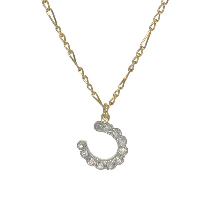 Victorian Diamond Horse Shoe Necklace