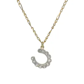 Victorian Diamond Horse Shoe Necklace