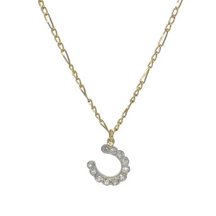 Victorian Diamond Horse Shoe Necklace