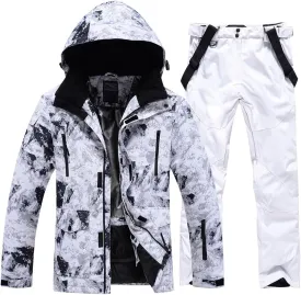 YEEFINE Men's Ski Suits Waterproof Winter Snowsuit Snow Snowboard Jackets Coats Pants Set