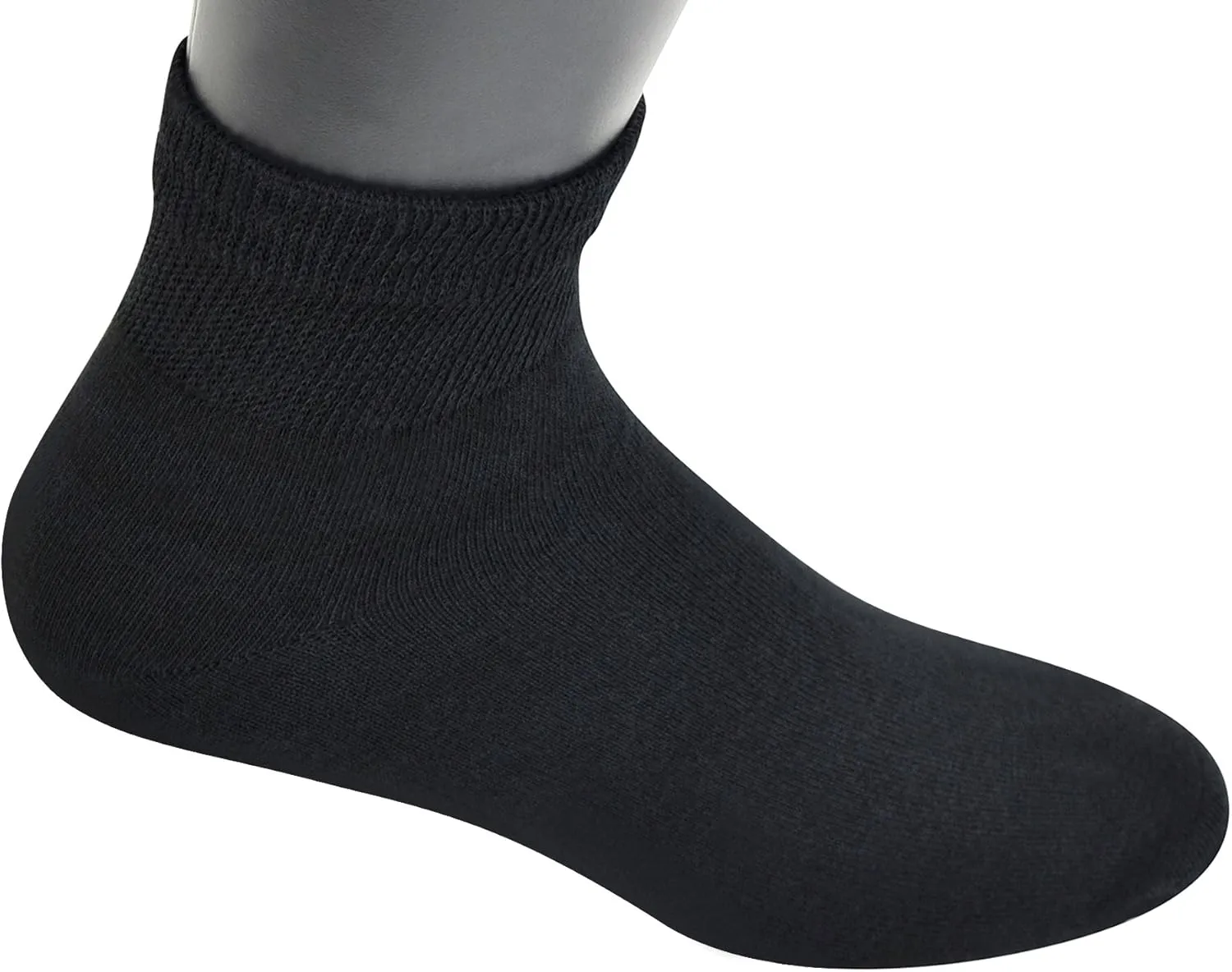 Yomandamor Mens Coolmax Ankle Wide Stretched Diabetic Socks with Seamless Toe,5 Pairs
