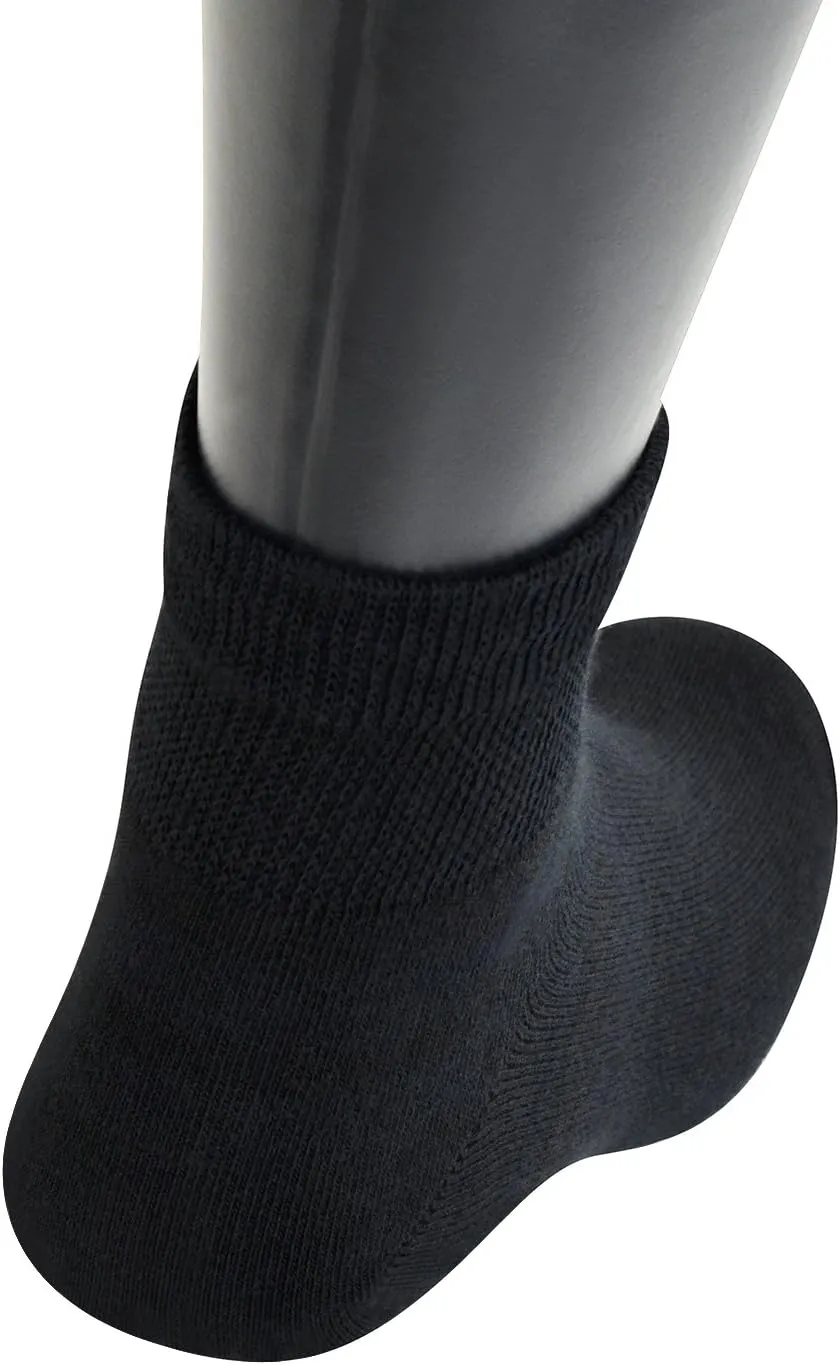 Yomandamor Mens Coolmax Ankle Wide Stretched Diabetic Socks with Seamless Toe,5 Pairs