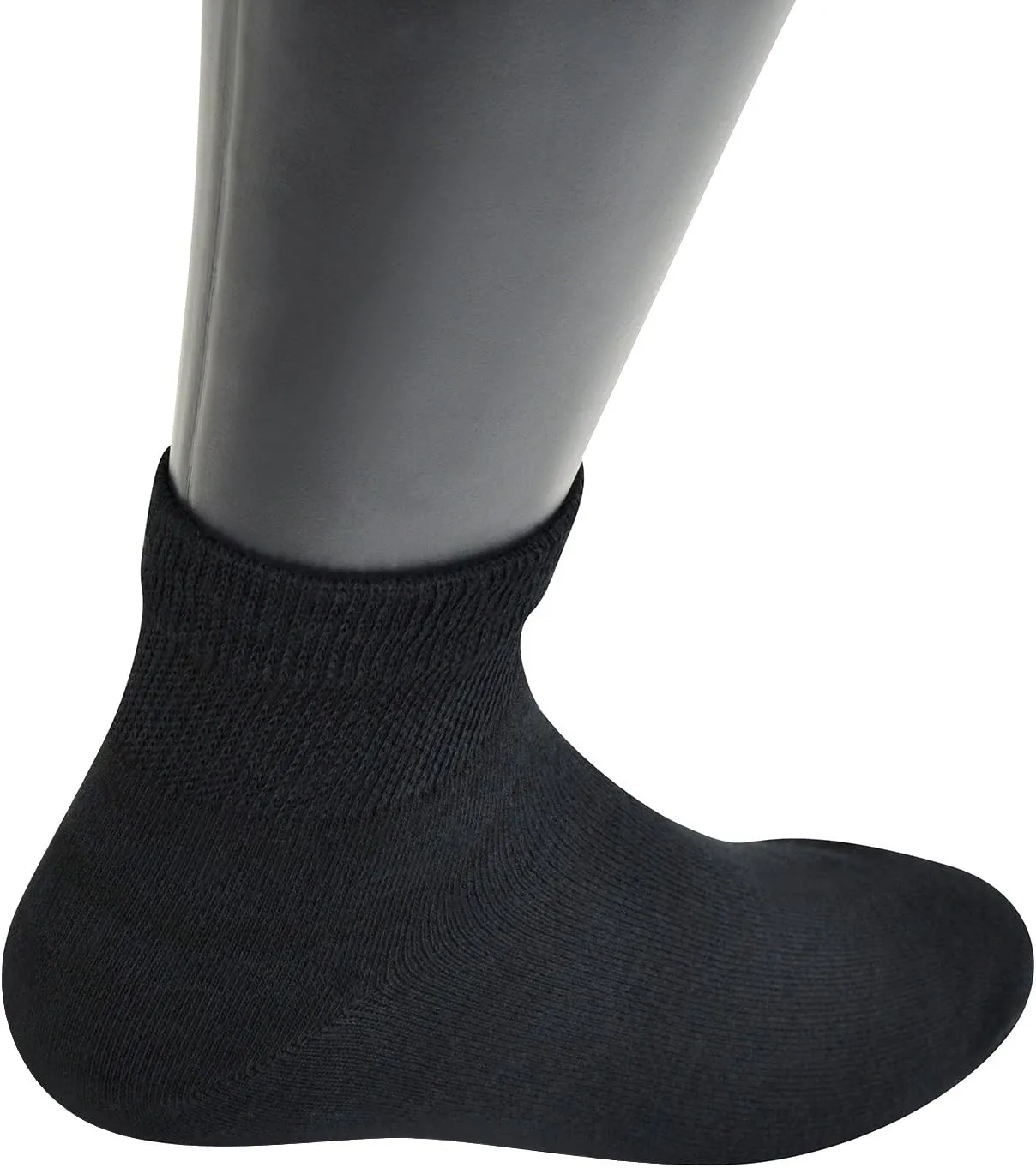 Yomandamor Mens Coolmax Ankle Wide Stretched Diabetic Socks with Seamless Toe,5 Pairs