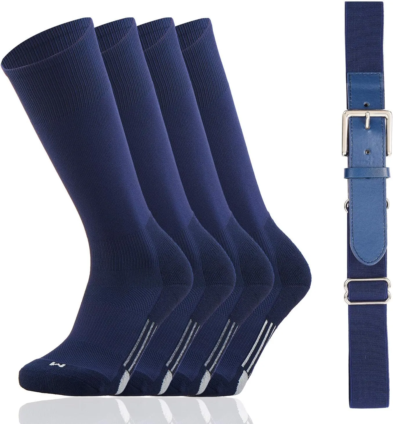 Youper Youth Baseball/Softball Belt & Socks Combo Set (2 Pairs of Socks & 1 Belt)